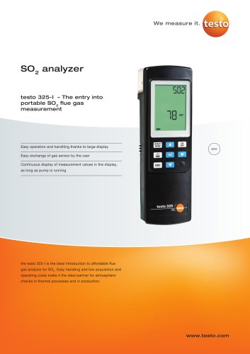 SO2 analyzer - testo 325-I