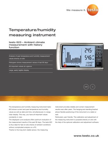Temperature/humidity measuring instrument