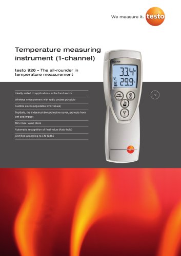 Temperature measuring instrument (1-channel)