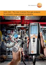 testo 340 – The new 4-sensor flue gas analyzer for emission measurement in industry