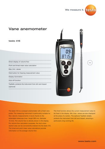 Vane anemometer - testo 416