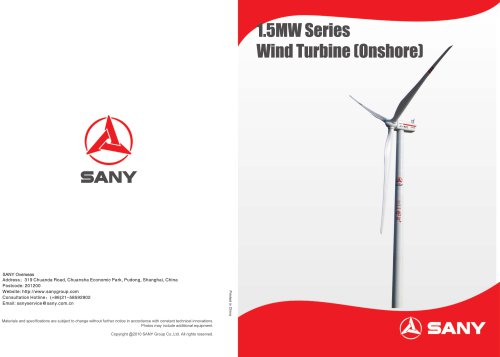 1.5MW Series Wind Turbine Generator (Onshore)