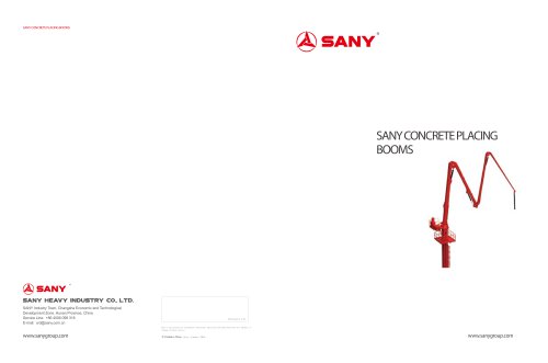 SANY CONCRETE PLACING BOOMS