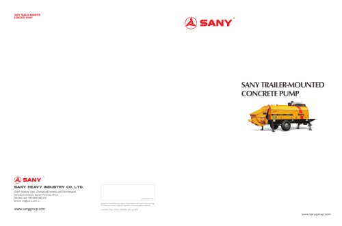 SANY HBT5008C-5S Trailer Pump