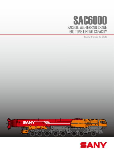 SANY SAC6000 600TON TRUCK CRANE