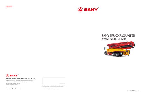 SANY SYG5360THB 47 Truck-mounted Concrete Pump