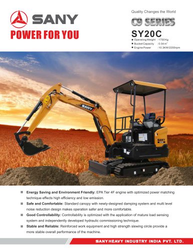 SY20C     SY20C     SY20C     SY20C     SY20C  SANY SY20C Mini Excavator - See more at: http://www.sanyglobal.com/product/SY20C.html#sthash.FEhV0vPG.dpuf