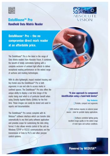 DataMouse Pro - Handheld Data Matrix Reader