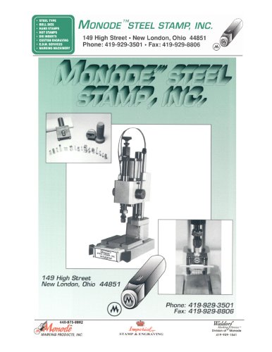 Machines     Monode Steel Stamp's Complete Line of Impact Presses