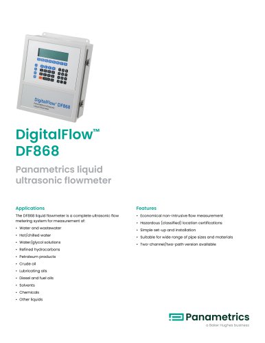 DigitalFlow™ DF868 Datasheet