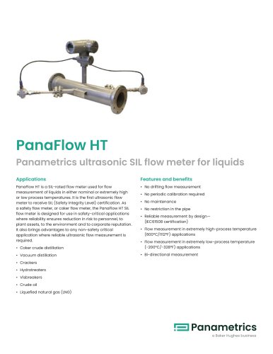 PanaFlow HT Datasheet