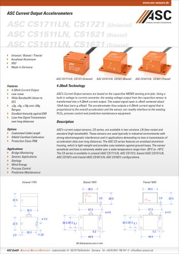 ASC CS1611LN / ASC CS1621, ASC CS1511LN / ASC CS1521, ASC CS1711LN / ASC CS1721