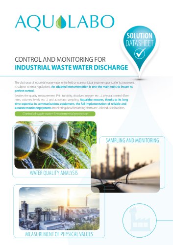 Datasheet - Industrial waste water discharge