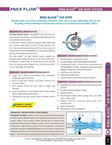 Air Wipe Blow-Off System - Ring-Blade? from Nex Flow?