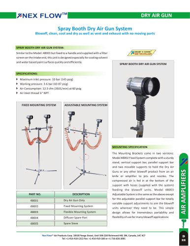 Spray Booth Dry Air Gun System