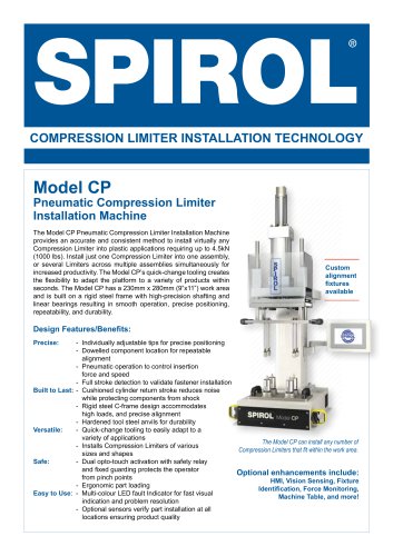 Model CP Pneumatic Compression Limiter Installation Machine