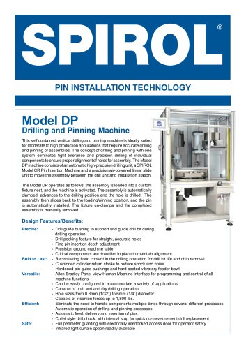 Model DP - Drilling and Pinning Machine