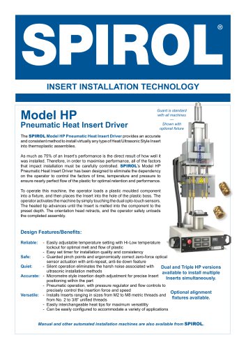 Model HP - Pneumatic Heat Insert Driver