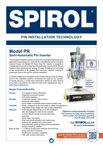 Model PR - Semi-Automatic Pin Inserter
