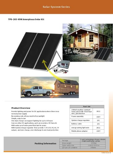 Solar Stand Alone Systems - TPS203