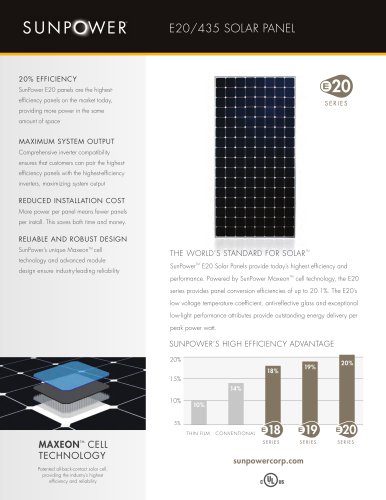 E20/435 SOLAR PANEL