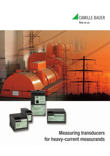 Measuring transducers  for heavy-current measurands