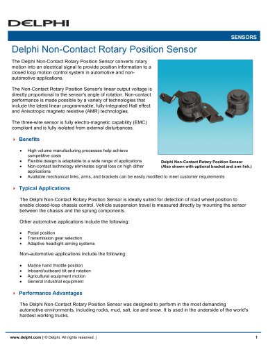 Delphi Non-Contact Rotary Position Sensor