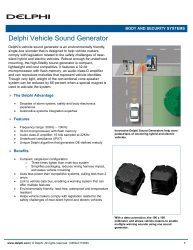 Delphi Vehicle Sound Generator