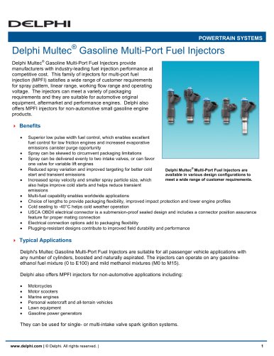 Multec Gasoline Multi-Port Fuel Injectors