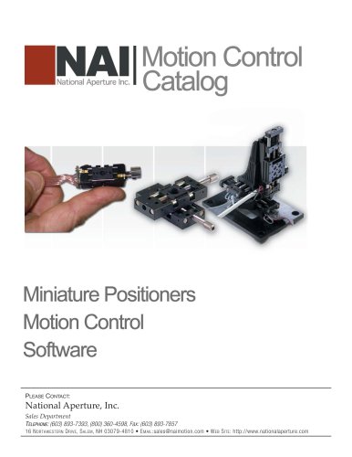 Miniature Positioners/ Controller/Driver Catalog