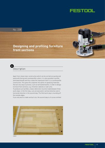 Designing and profiling furniture front sections