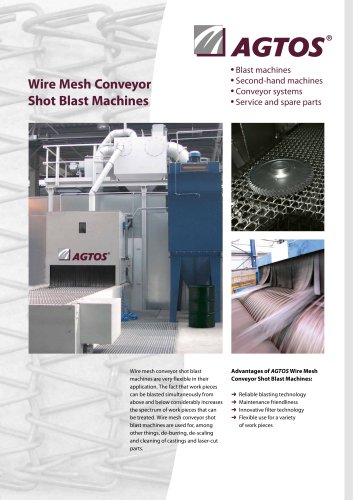 Wire mesh conveyor shot blast machine