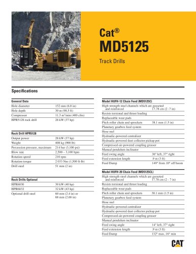 Cat® track drills MD5125