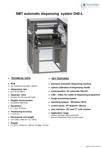 SMT automatic dispensing system D40-L