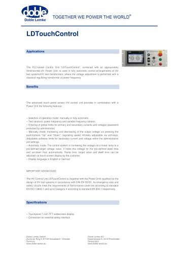 HV test systems:LDTouchControl