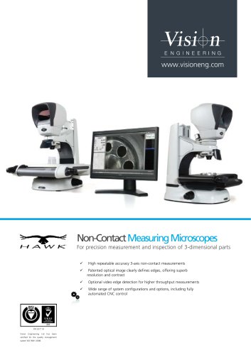 Hawk non-contact measuring microscopes