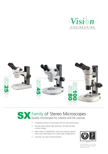 SX stereo microscope series