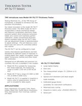 49-76/77 Digital Thickness Tester with Auto Zero