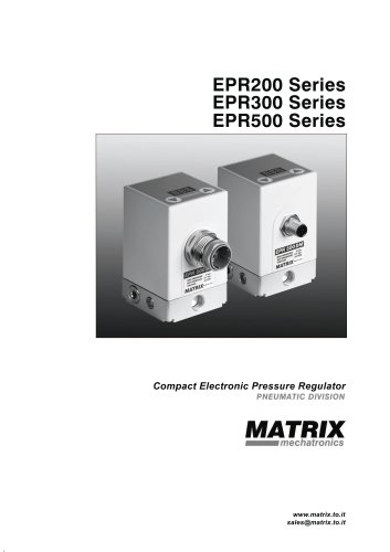 EPR200 | EPR300 | EPR500 Series - Compact Electronic Pressure Regulators