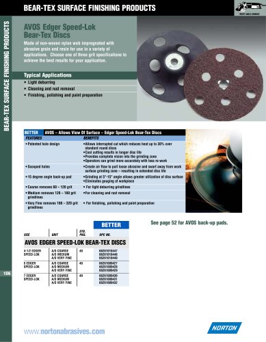 Catalog 2005-2006   Bear-Tex AVOS Edger Speed-Lok Discs