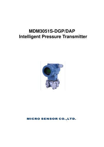 0.075% Accuracy Differential Pressure Transmitter MDM3051S