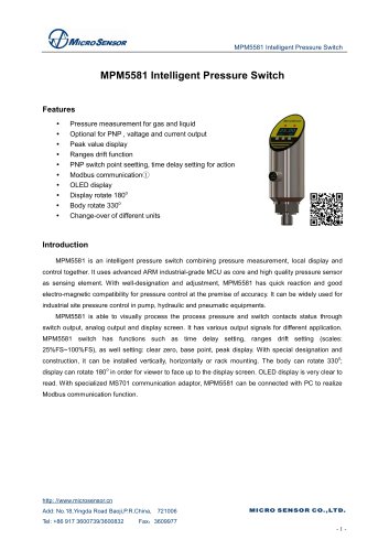 Pressure Switch MPM5581