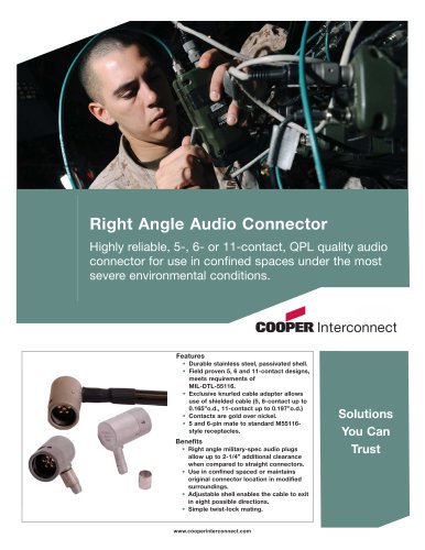 Right Angle Audio Connectors
