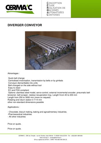 DIVERGER CONVEYOR