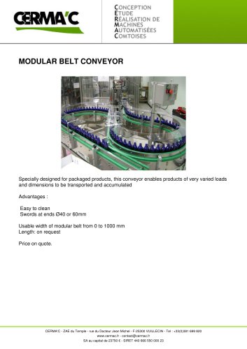 MODULAR BELT CONVEYOR