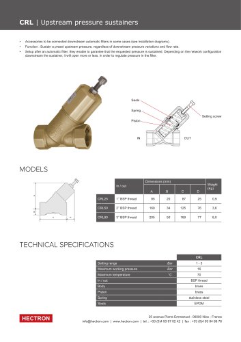 Upstream pressure sustainers