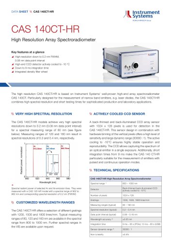 CAS 140CT-HR - High resolution array spectroradiometer
