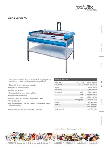 Gluing device "AG"