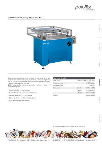 Universal mounting machine "EL"