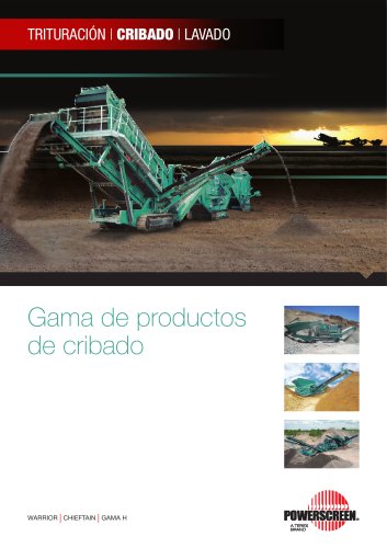 Powerscreen Mobile Screening Range Brochure - Chieftain, Warrior, H-Range